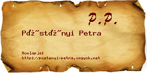 Pöstényi Petra névjegykártya